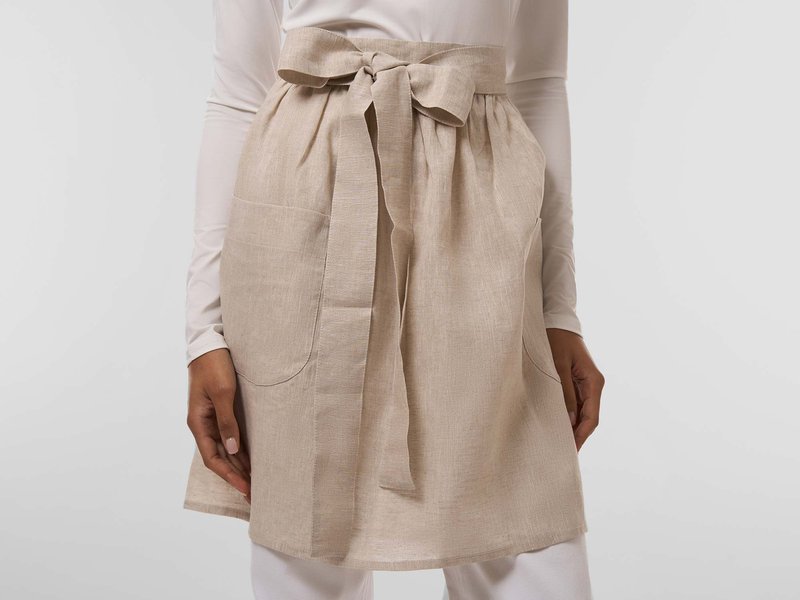 All-Over Print Vintage Half Apron - Pure Linen main image