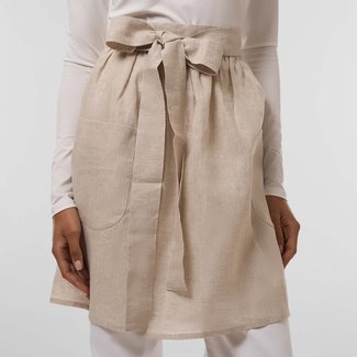 All-Over Print Vintage Half Apron - Pure Linen