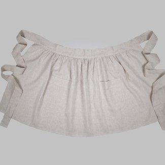 All-Over Print Vintage Half Apron - Pure Linen