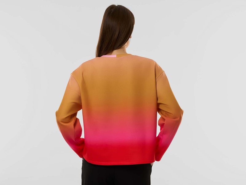 All-Over Print Cropped Sweatshirt image 3