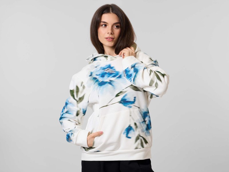 All-Over Print Women's French Terry Hoodie image 3