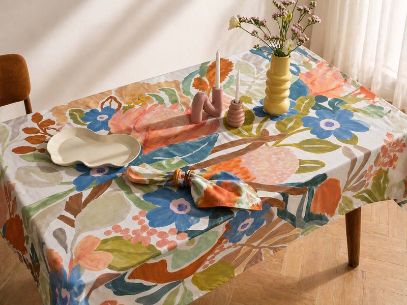 Custom Printed Classic Cotton Tablecloth image 2