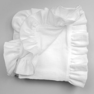Cotton Baby Blanket with Ruffle