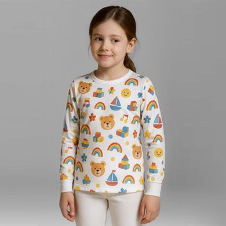 Custom Cotton Kids Pajama Top – All-Over Print hover
