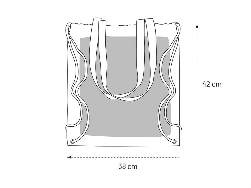 Custom Printed Drawstring Bag with Handles (DTF) image 6
