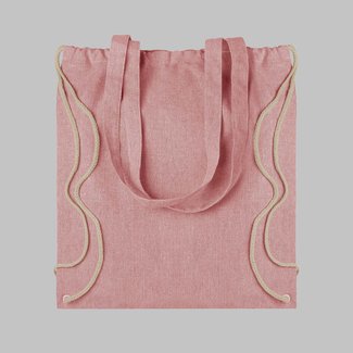 Custom Printed Drawstring Bag with Handles (DTF) hover