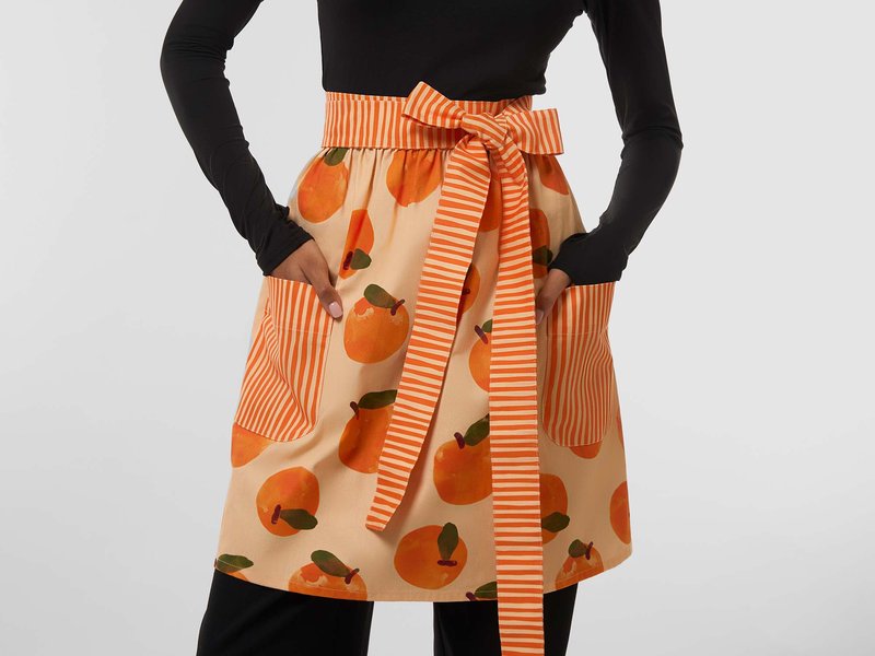 All-Over Print Vintage Half Apron - Cotton Twill image 2