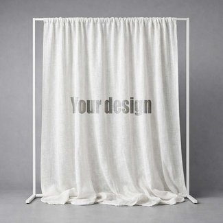 Custom Printed Linen Cotton Fabric Banner hover
