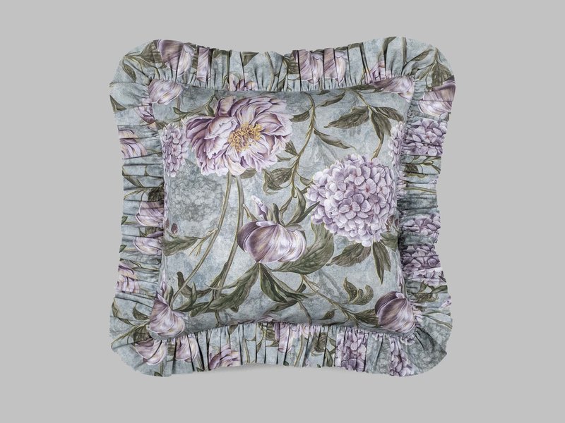 Linen Cotton Pillowcase with Ruffle image 1