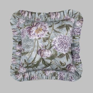 Linen Cotton Pillowcase with Ruffle hover