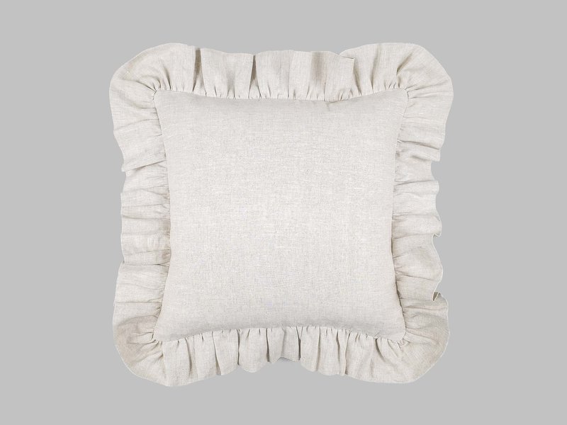 Pure Linen Ruffled Pillowcase image 2