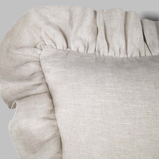 Pure Linen Ruffled Pillowcase hover