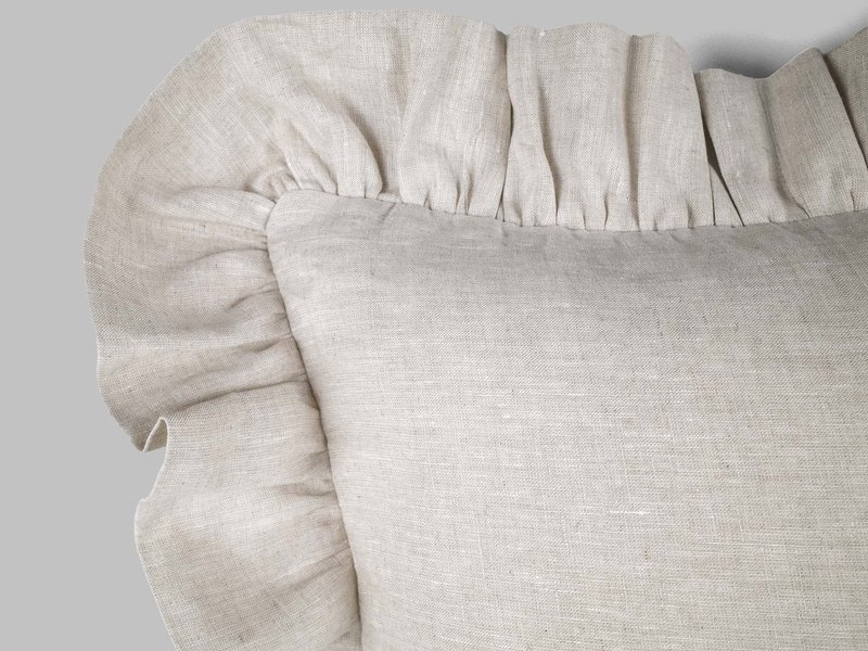 Pure Linen Ruffled Pillowcase main image