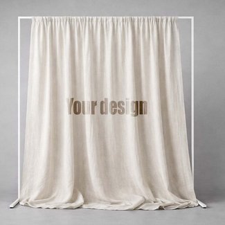 Custom Printed Pure Linen Fabric Banner hover