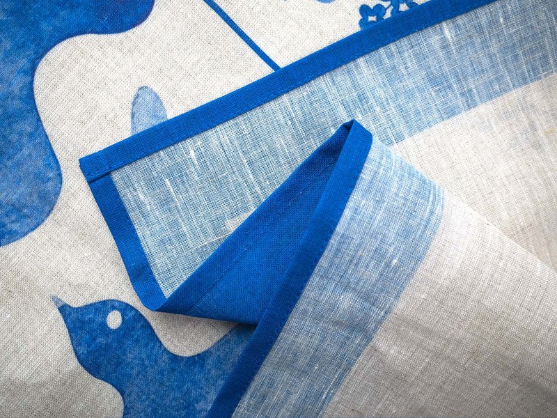 Custom Printed Pure Linen Tablecloth image 3
