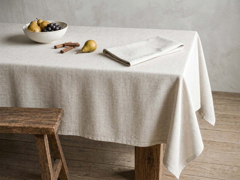 Custom Printed Pure Linen Tablecloth main image