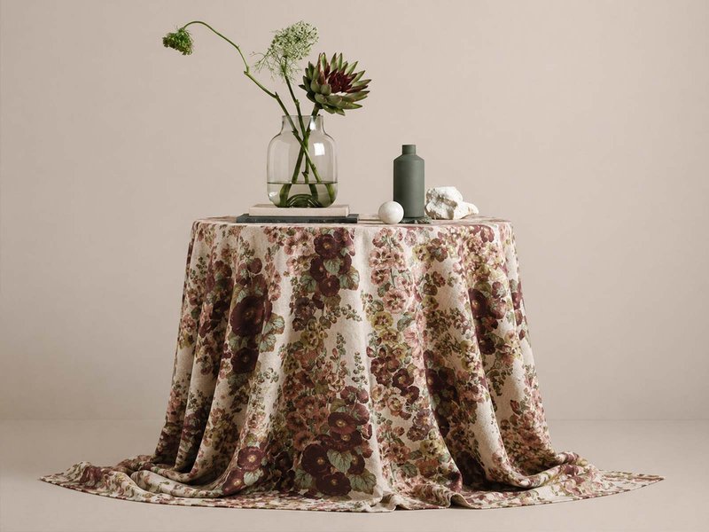 Custom Printed Rustic Linen Tablecloth image 1