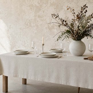 Custom Printed Rustic Linen Tablecloth